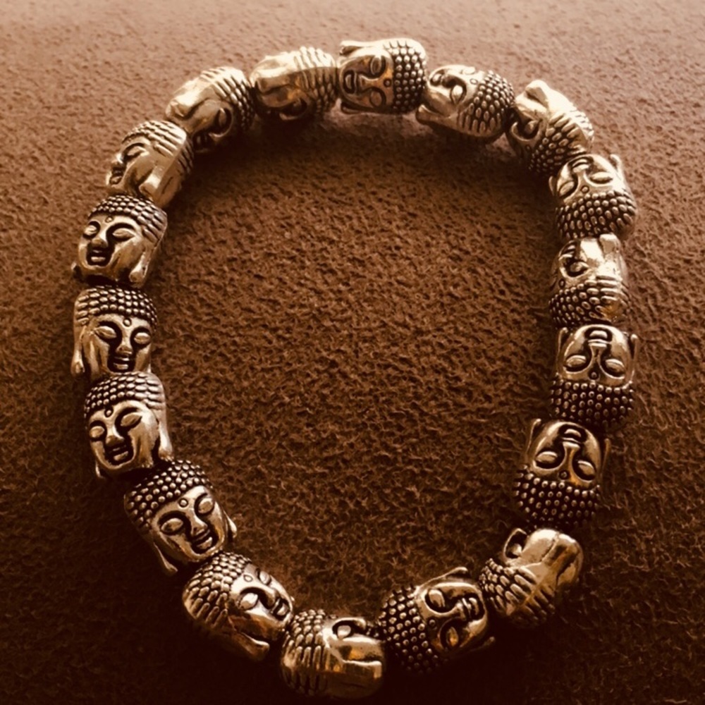 ✨NWOT✨Unique Tibetan Silver Buddha Head Bracelet - Picture 8 of 8